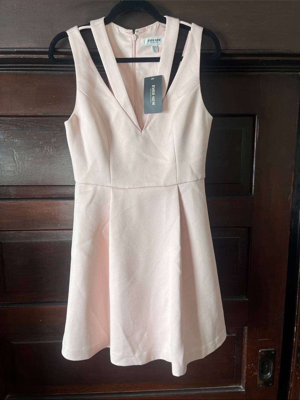 NWT Ever New Blush Jacquard Neck Sleeveless Mini Dress Size 6